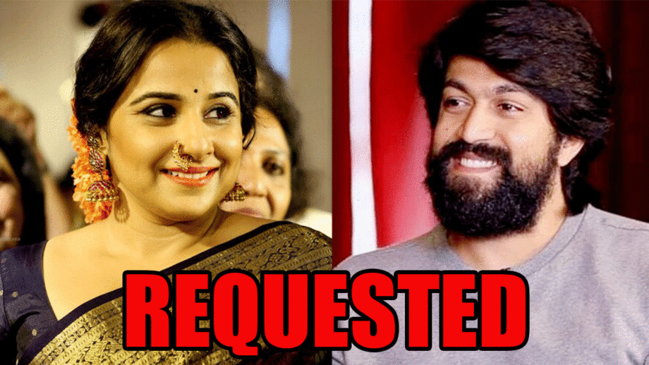 SUPER CUTE MOMENT: When KGF superstar Yash requested Vidya Balan to do a Kannada film, MUST WATCH VIDEO