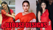 Taapsee Pannu, Vidya Balan And Kareena Kapoor In Red Saree With Stylish Blouses For Wedding Season