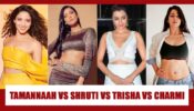 Tamannaah Bhatia Vs Shruti Haasan Vs Trisha Krishnan Vs Charmi Kaur: Which South actress has the HOTTEST belly curves?