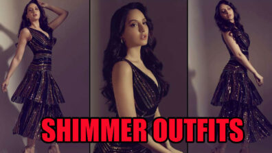 Times When Nora Fatehi Sparkled In Shimmer Outfits