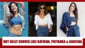 Want hot belly curves like Katrina Kaif, Priyanka Chopra and Kareena Kapoor? Take inspiration from photos below