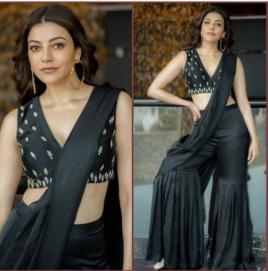 Want To Look Gorgeous In Sharara Saree? Take Some Ideas From Kiara Advani And Kajal Aggarwal - 1