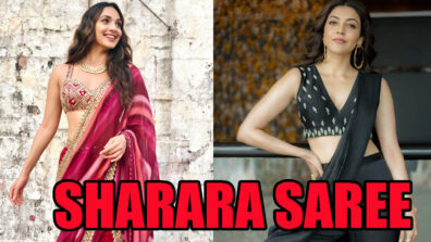 Want To Look Gorgeous In Sharara Saree? Take Some Ideas From Kiara Advani And Kajal Aggarwal