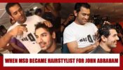 WOW: Did You Know MS Dhoni Once Became A HAIRSTYLIST For John Abraham? Check Out RARE Video