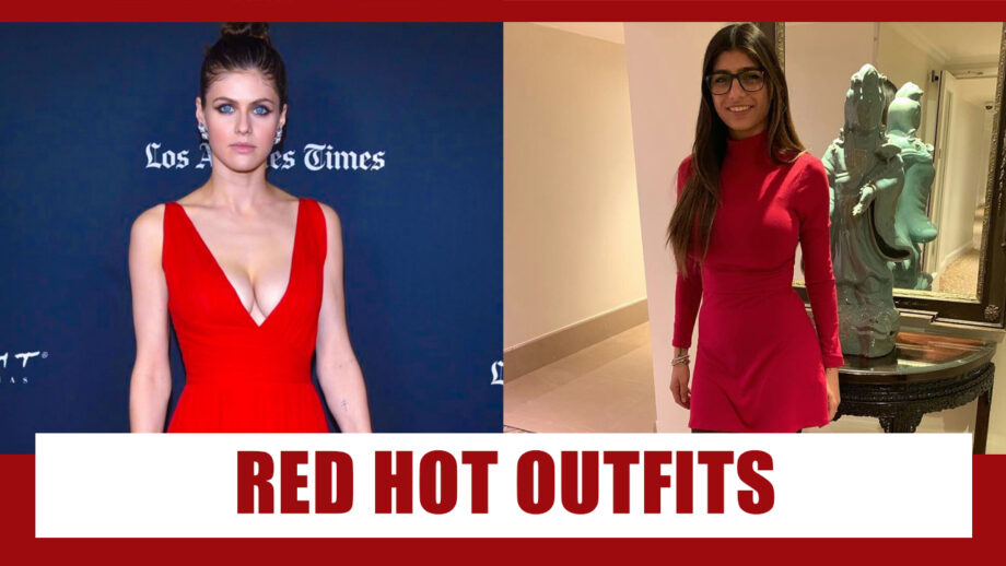 Alexandra Daddario And Mia Khalifa Have The Most Ravishing Looks In Red Hot Outfits & These Pics Will Show It To You 2