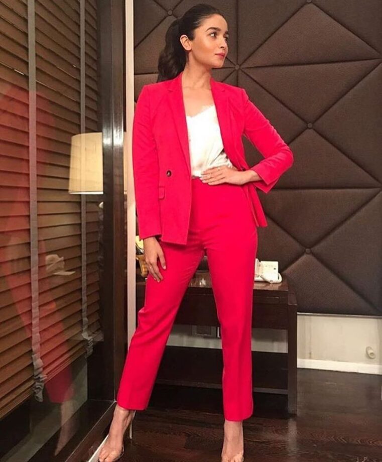 Alia Bhatt Or Tara Sutaria: Who Donned the Pink Pantsuit Better? - 1