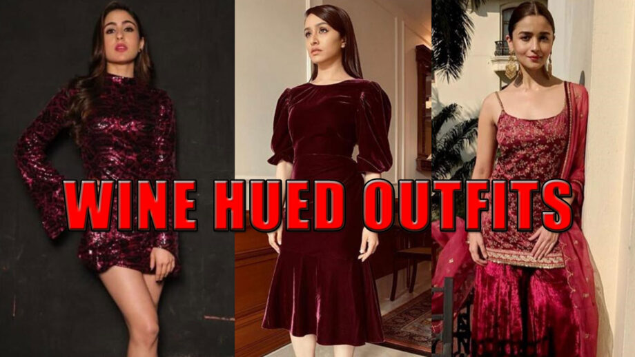 Alia Bhatt, Sara Ali Khan, Shraddha Kapoor: Hottest Actresses Who Donned The Wine Hued Outfits 3