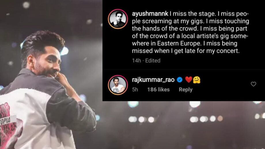 Ayushmann Khurrana misses performing on stage, Rajkummar Rao gives him a tight hug