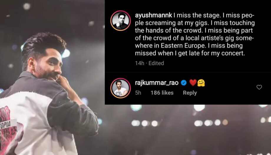 Ayushmann Khurrana misses performing on stage, Rajkummar Rao gives him a tight hug