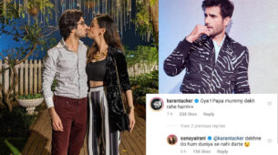 [Back to back kisses] Sanaya Irani and Mohit Sehgal kiss in public, Karan Tacker says ‘Papa Mummy dekh rahe hain’
