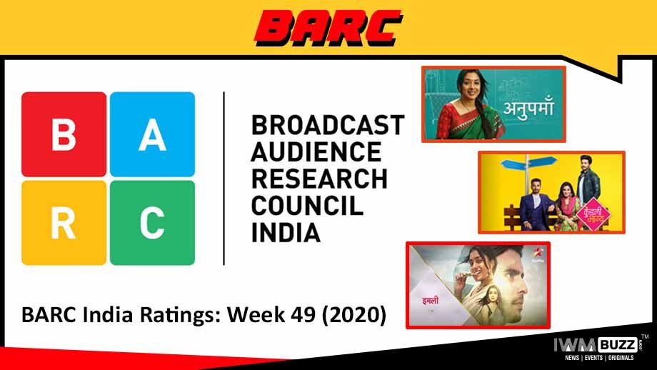 BARC India Ratings: Week 49 (2020); Anupamaa, Kundali Bhagya, Imli are top 3