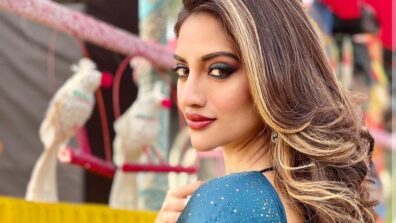 Bengali Beauty: Nusrat Jahan stuns in blue shimmery designer saree, fans go bananas