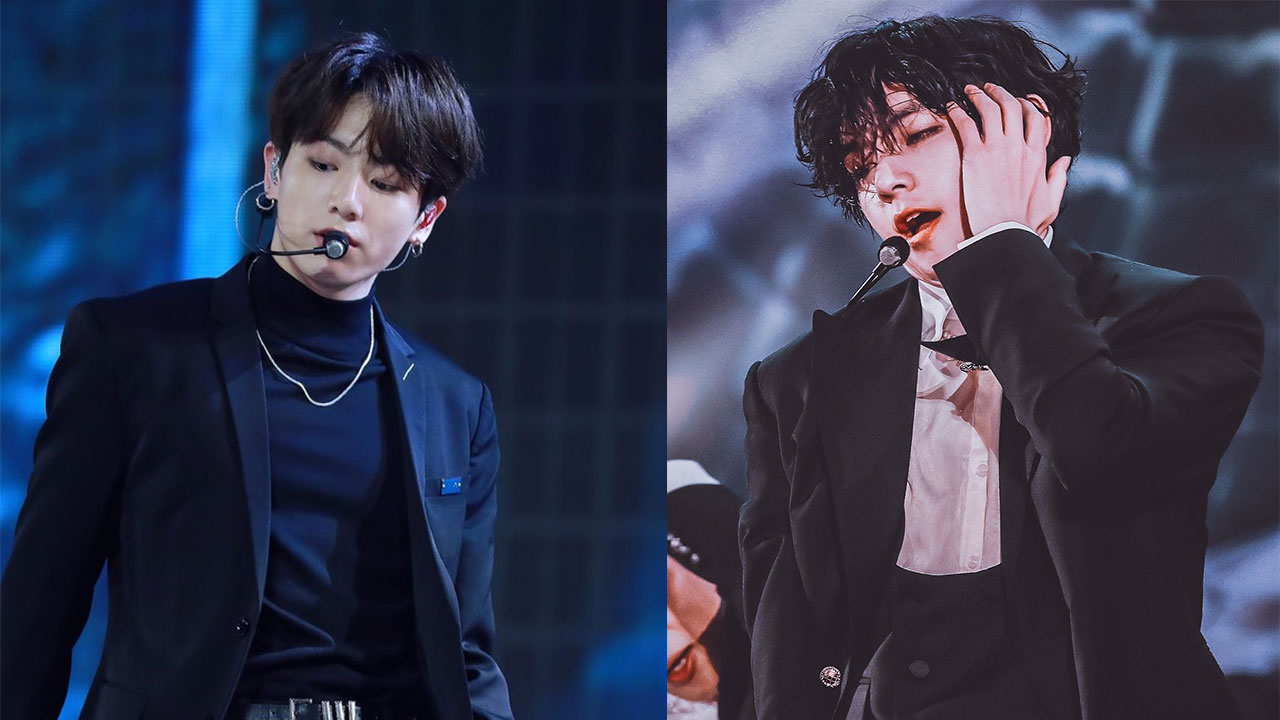 BTS Fame Jungkook Vs V: Who Looks Hot In Black Suit? | IWMBuzz