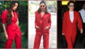Deepika Padukone, Kangana Ranaut, Or Malaika Arora: Which Diva Has The Attractive Looks In A Red Pantsuit?