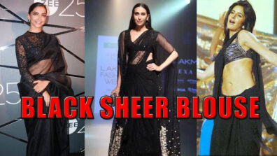 Deepika Padukone, Katrina Kaif, Karisma Kapoor: Which Diva Has The Hottest Look In Black Sheer Blouse?