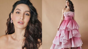 Diva In Pink: Nora Fatehi burns internet with her latest floor-length gown look