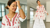 Ethnic Queen: Hina Khan drops latest gorgeous photo in white and red printed traditional outfit, fans go crazy