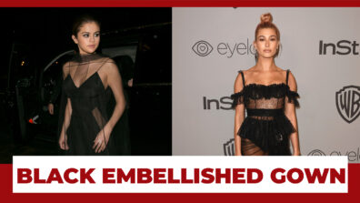 Fashion Faceoff: Selena Gomez Vs Hailey Baldwin: Who Wore BLACK Embellished Gown Better?