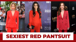 Gigi Hadid, Selena Gomez Or Dakota Johnson: Attractive Hollywood Stars In Red Pantsuit