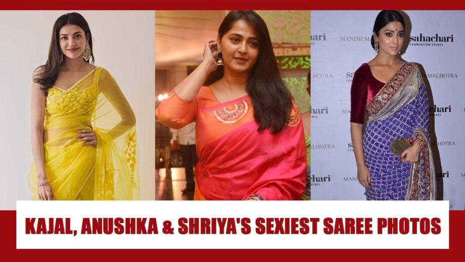 Kajal Aggarwal, Anushka Shetty And Shriya Saran's attractive SAREE PHOTOS That Went Viral Online 791717