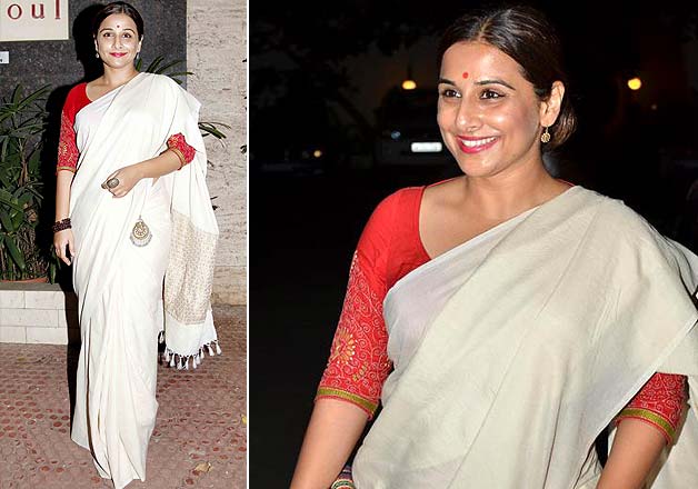 Kareena Kapoor Khan To Vidya Balan & Aishwarya Rai Bachchan: Who Has The Attractive Looks In A Red Blouse & White Saree? - 0