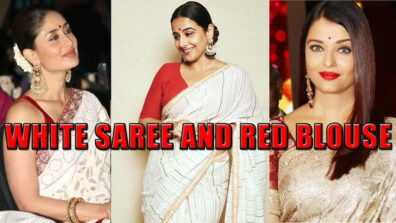 Kareena Kapoor Khan To Vidya Balan & Aishwarya Rai Bachchan: Who Has The Attractive Looks In A Red Blouse & White Saree?