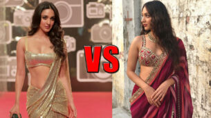 Kiara Advani In Red Glitter Saree Or Gold Glitter Saree: Which Is Her Attractive Look?
