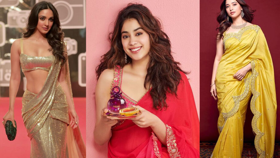 Kiara Advani, Janhvi Kapoor To Tamannaah Bhatia: 5 Actresses Who Donned The Glittery Sarees