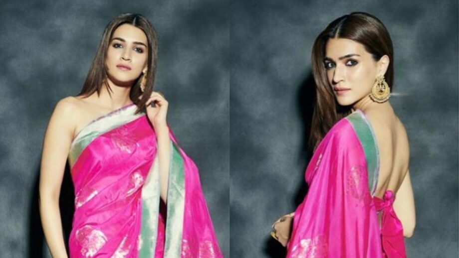 Kriti Sanon’s Attractive Looks in Silver Sequin Saree - 3