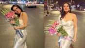 Kundali Bhagya fame Shraddha Arya gets a bouquet in the middle of the road, calls it special