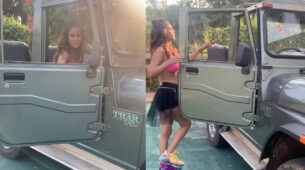 Loud Kind of Subtle: Nia Sharma poses with a Jeep, where’s she going?