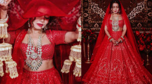 Neha Kakkar’s Hot Red Bridal Lehenga Is A Piece Of Art: Have A Look