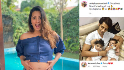 [Now it’s feeling all real] Anita Hassanandani flaunts her baby bump, Karanvir Bohra comments ‘twins’