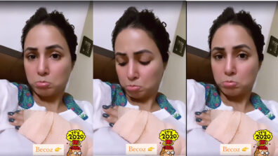 Painful Video: Hina Khan is sad, emotional after breaking her hand, fans worried