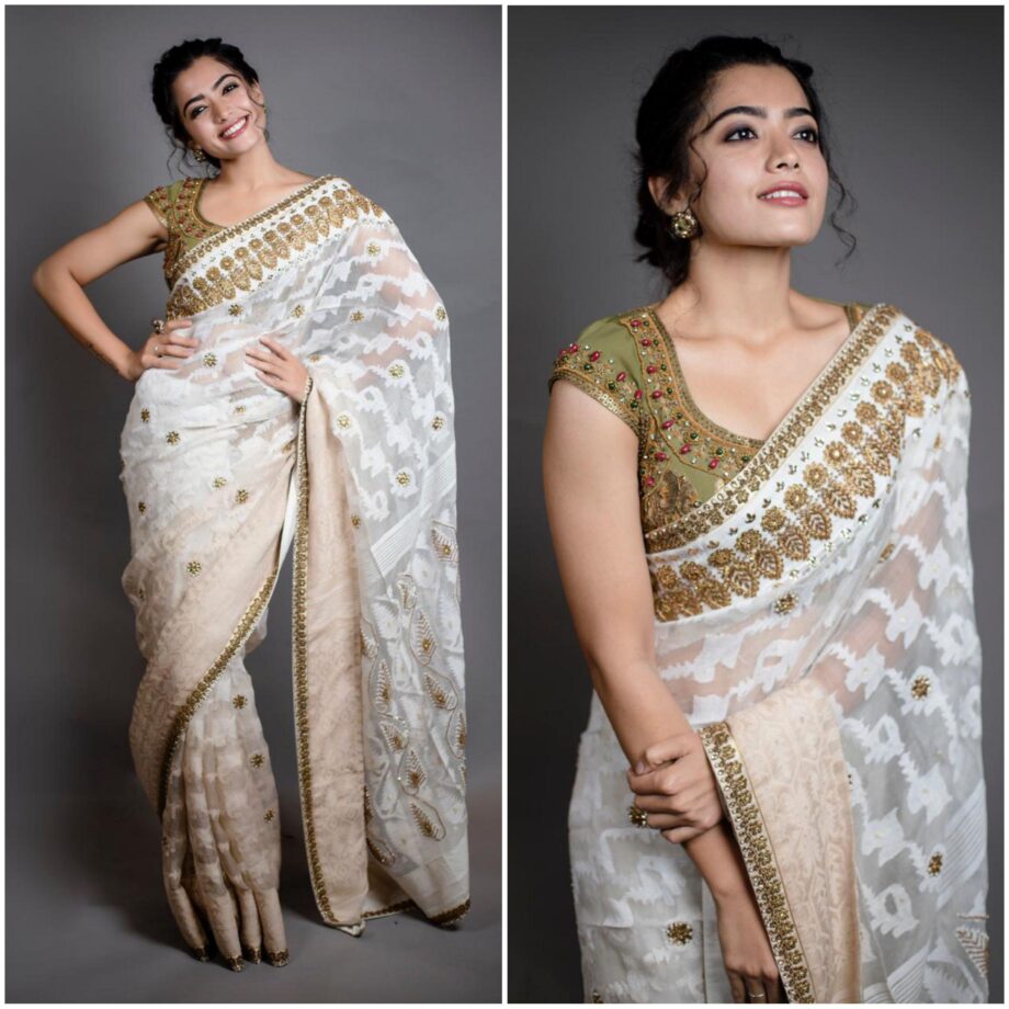 Rashmika Mandanna Looks Just Perfect In Sarees: Take A Look - 1