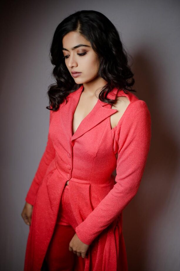 Rashmika Mandanna Steals The Limelight In RED Attires - 0