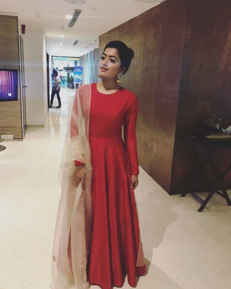 Rashmika Mandanna Steals The Limelight In RED Attires - 1