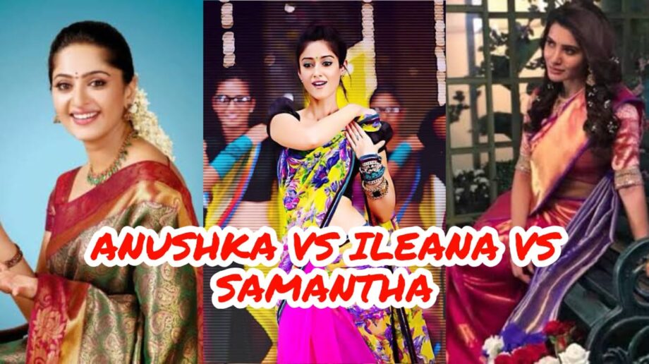 Real Saree Queen: Samantha Akkineni Vs Anushka Shetty Vs Ileana D'Cruz: Who Looks Best In Embellished Designer Saree? 1