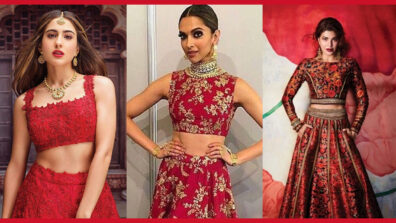 Sara Ali Khan, Deepika Padukone, Or Jacqueline Fernandez: Bollywood Diva Who Looked Super Hot In Red Lehenga