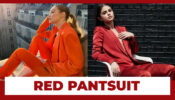 Take Cues From Gigi Hadid & Selena Gomez On How To Perfectly Style Your Red Pantsuit
