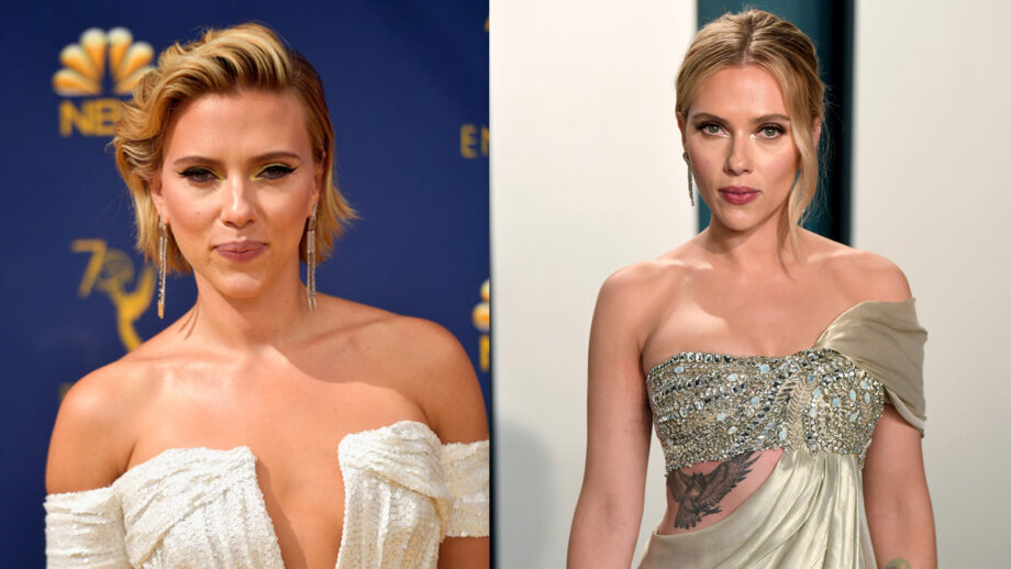 These Scarlett Johansson’s Off-Shoulder Dresses That You Want To Steal
