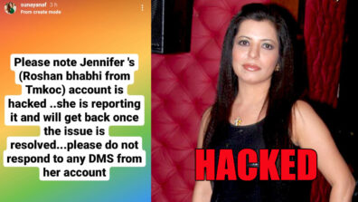 TMKOC fame Jennifer Mistry Bansiwal aka Roshan Bhabhi’s social media account hacked, Sunayana Fozdar raises alert