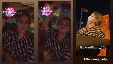 [Video] Christmas Fun: Avneet Kaur parties all night, falls asleep in public