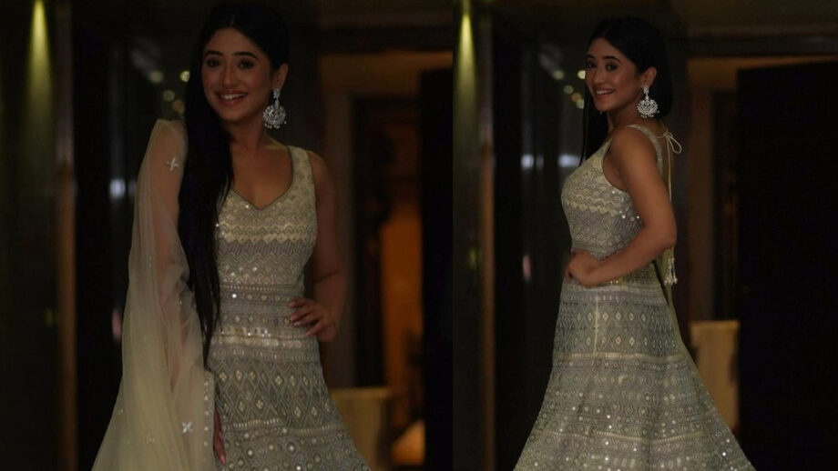 [wedding inspiration] Shivangi Joshi aka Naira looks angelic in latest floor-length white lehenga, fans feel the heat