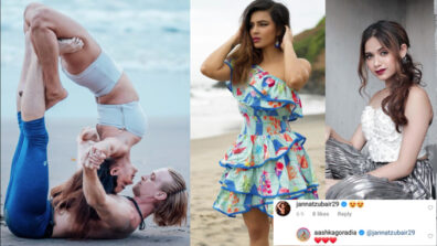 Aashka Goradia gets romantic on the beach with someone special, Jannat Zubair Rahmani loves it