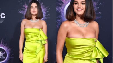 Absolutely Stunning: Selena Gomez In This Neon Strapless Dress Is All Set To Make You Fall Head Over Heels