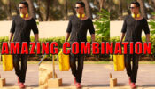 Ah, It’s Hot!!! Have A Look As Akshay Kumar Goes All Black Combining With Yellow Headphones & Suitcase