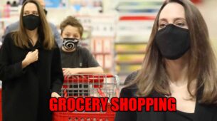 Angelina Jolie & Son Knox Go For Brad Pitt Look As They Get Out For Grocery Shopping
