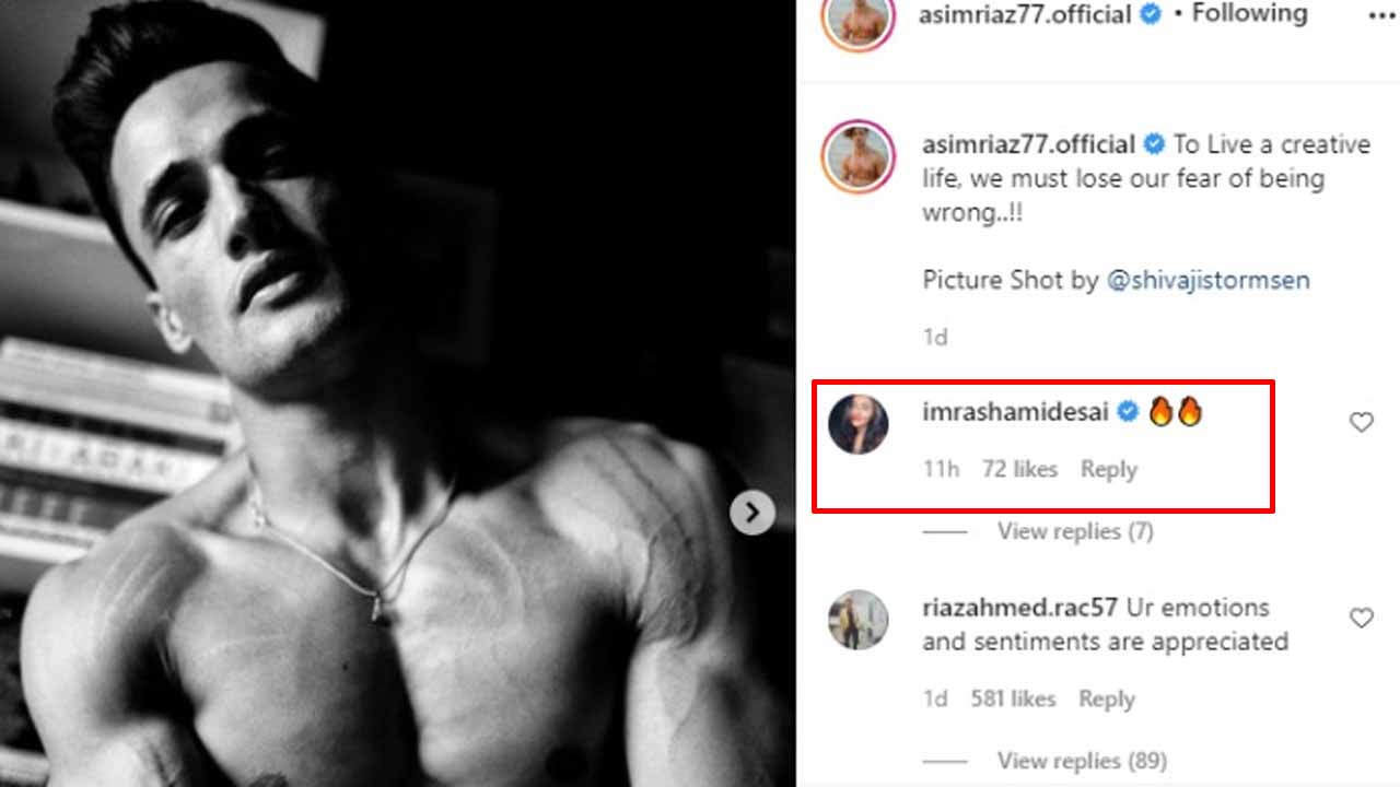 Asim Riaz shares hot shirtless picture, Rashami Desai feels the heat