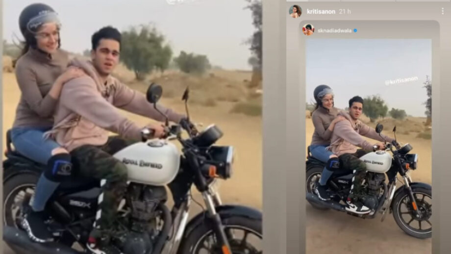 Bachchan Pandey: Kriti Sanon enjoys a bike ride with someone special  07.40